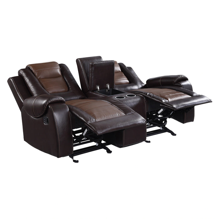 Briscoe Double Glider Reclining Love Seat with Center Console