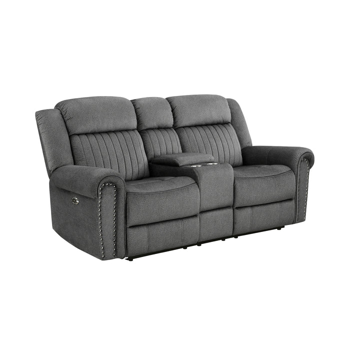 Brennen Power Double Reclining Love Seat With Center Console