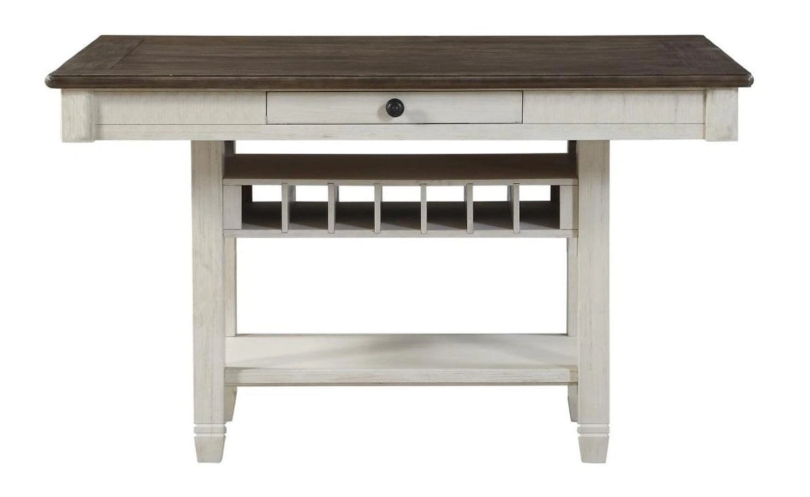 Granby Counter Height Dining Table in White & Brown 5627NW-36*