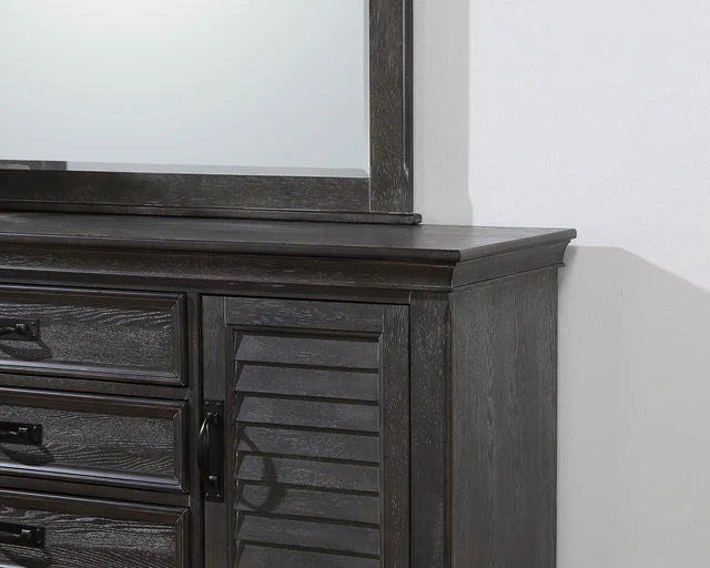 FRANCO WEATHERED DRESSER WITH MIRROR - CLOSEOUT