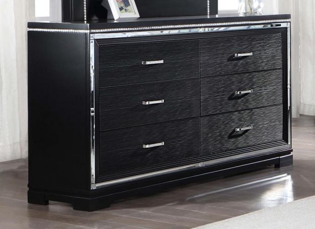 LUXE GLAM DRESSER WITH MIRROR - CLOSEOUT