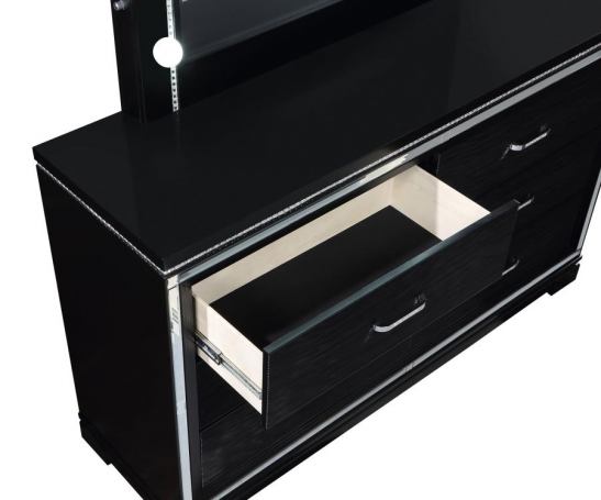 LUXE GLAM DRESSER WITH MIRROR - CLOSEOUT