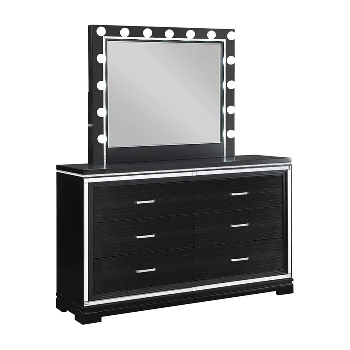 LUXE GLAM DRESSER WITH MIRROR - CLOSEOUT