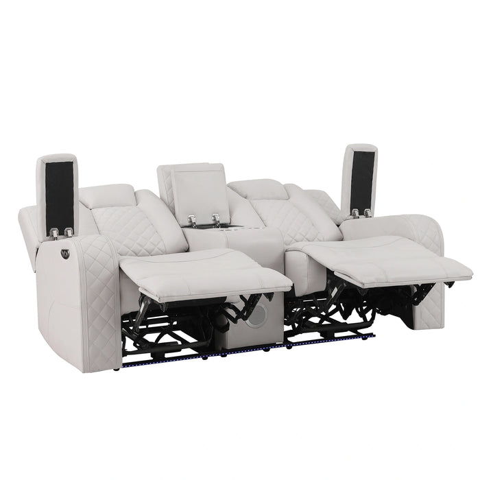 Radiant Pw D. Recln Loveseat W/ Console