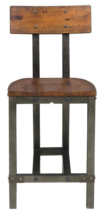 Holverson Counter Height Chair in Rustic Brown (Set of 2)