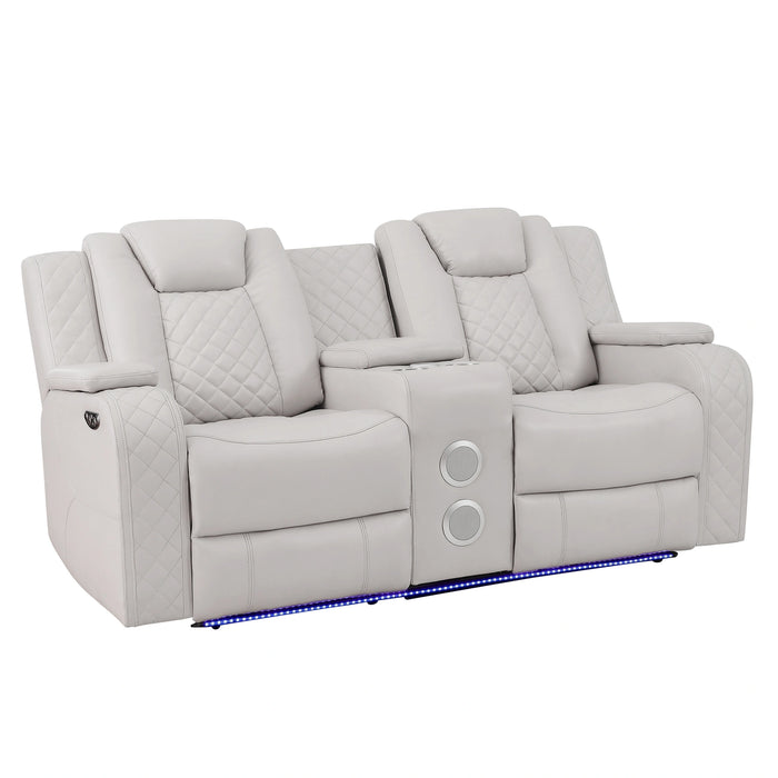 Radiant Pw D. Recln Loveseat W/ Console