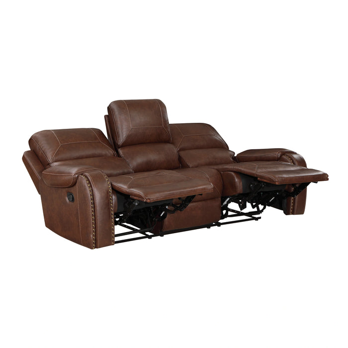 Newnan Double Reclining Sofa with Center Drop-Down Cup Holders, Receptacles and USB Ports