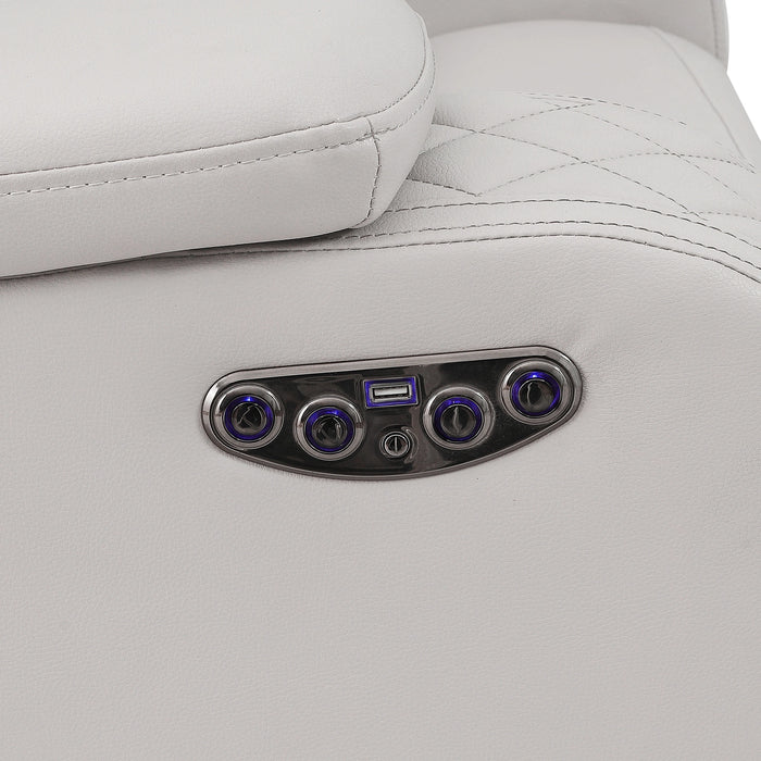 Radiant Pw D. Recln Loveseat W/ Console
