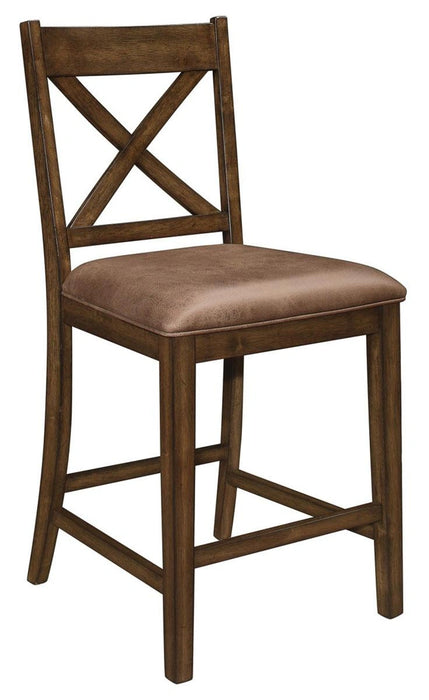 Levittown Counter Height Chair in Brown (Set of 2) 5757-24