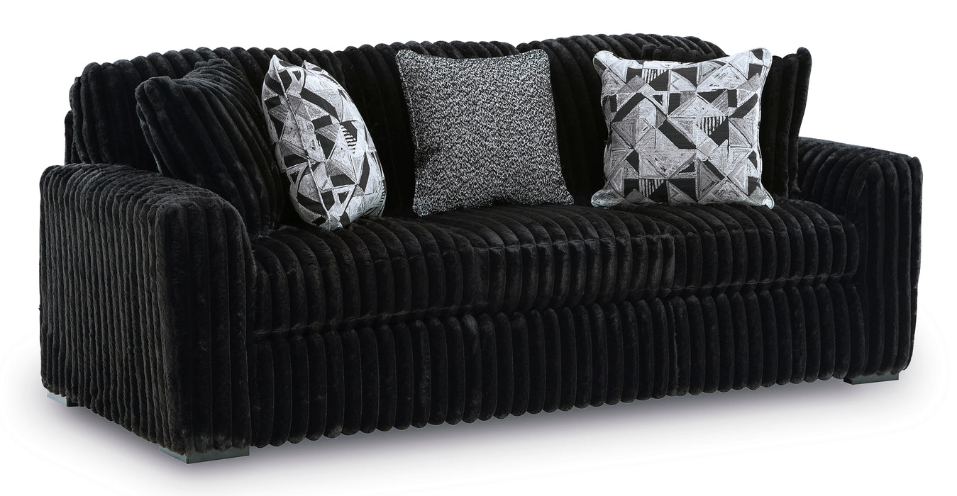BLACK CORDUROY SOFA