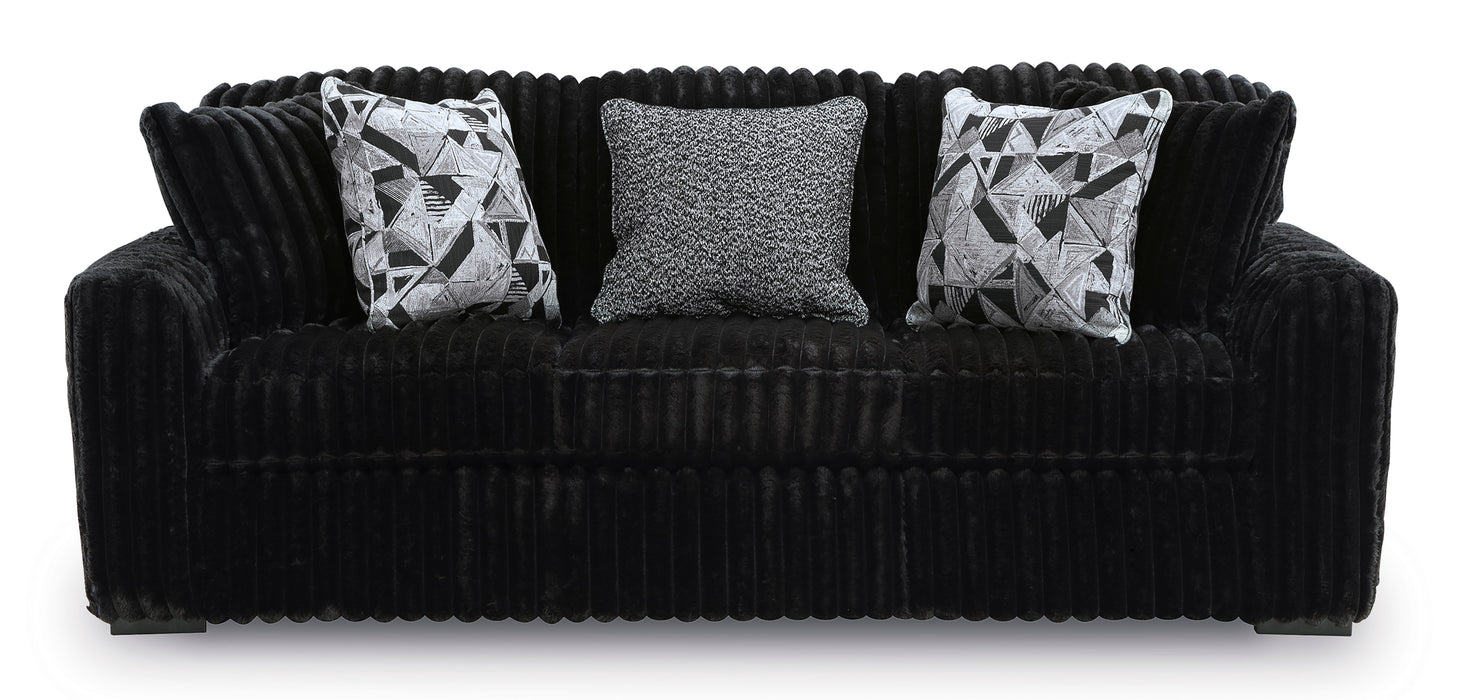 BLACK CORDUROY SOFA