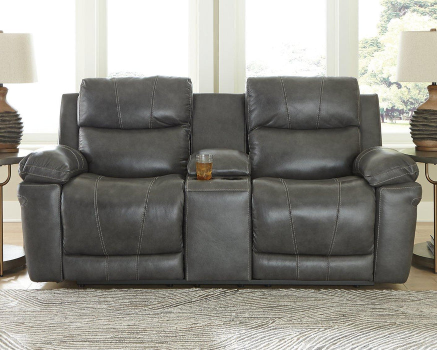 Edmar Power Reclining Loveseat with Console