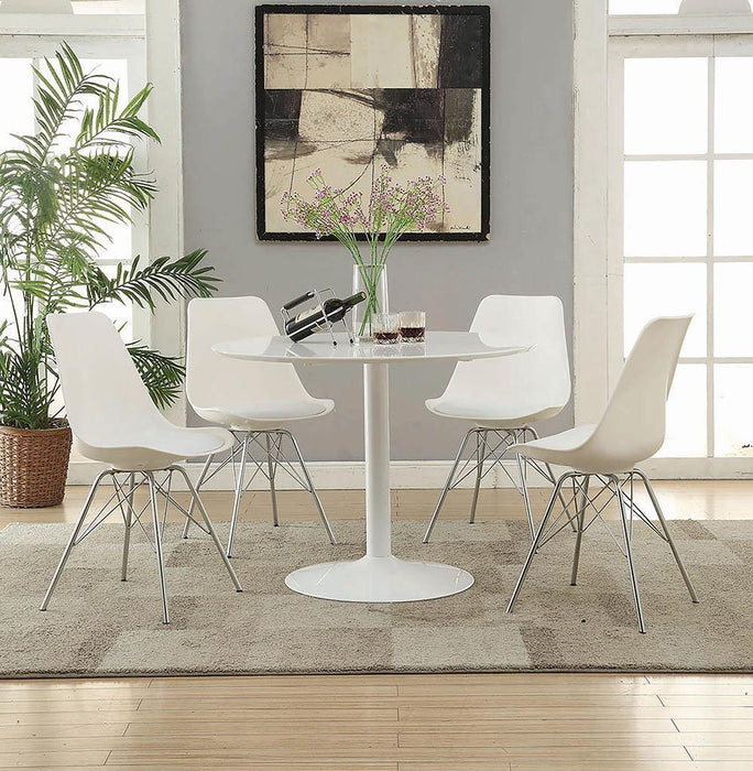 Lowry Round Dining Table White