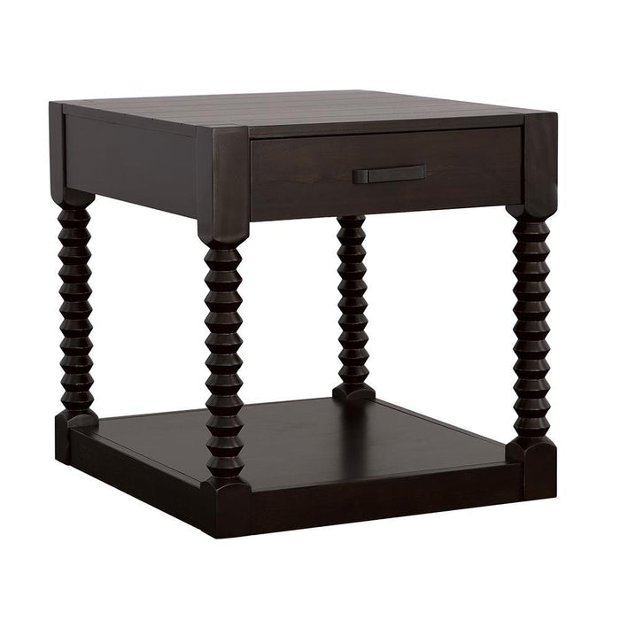 Meredith 1-drawer End Table Coffee Bean