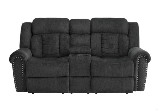 Homelegance Furniture Nutmeg Double Reclining Loveseat in Charcoal Gray 9901CC-2 image