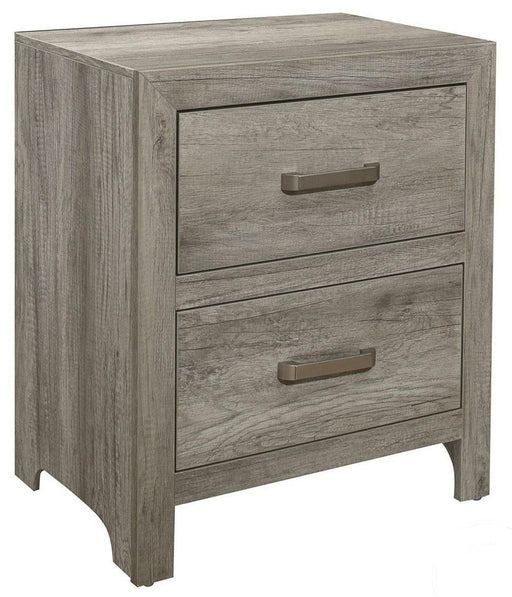 Homelegance Furniture Mandan 2 Drawer Nightstand in Weathered Gray 1910GY-4 image