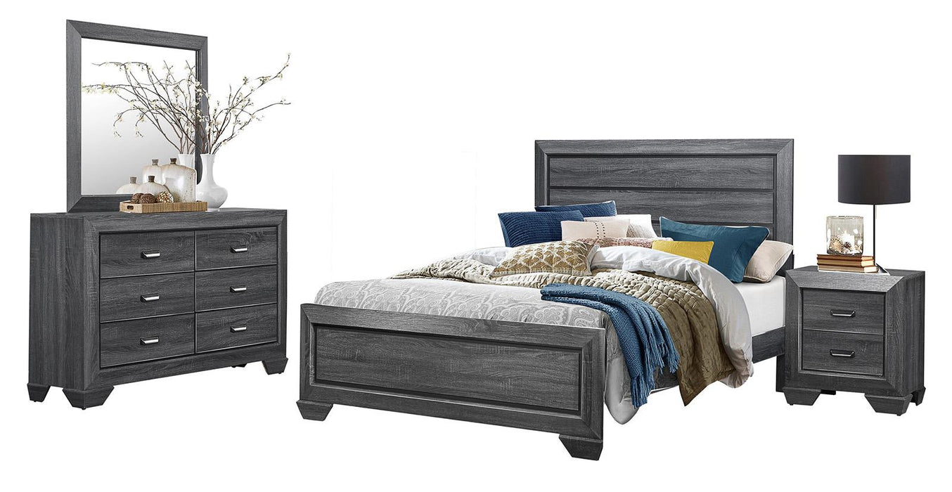 Homelegance Beechnut Queen Panel Bed in Gray 1904GY-1