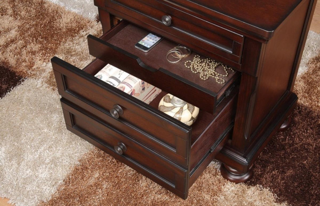 Homelegance Cumberland Nightstand in Brown Cherry 2159-4