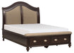 Homelegance Marston Queen Sleigh Storage Bed in Dark Cherry 2615DC-1 image