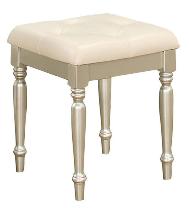 Homelegance Celandine Vanity Stool in Pearl/Silver 1928-14 image