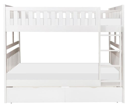 Homelegance Galen Full/Full Bunk Bed w/ Storage Boxes in White B2053FFW-1*T image