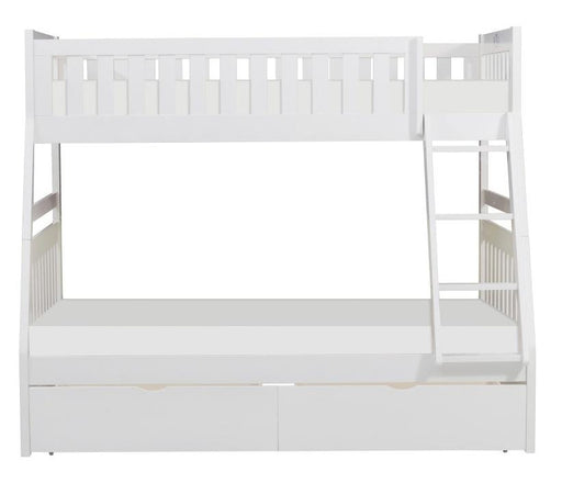 Homelegance Galen Twin/Full Bunk Bed w/ Storage Boxes in White B2053TFW-1*T image