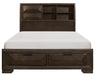 Homelegance Chesky Queen Bookcase Bed with Footboard Storage in Warm Espresso 1753-1* image