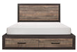 Homelegance Miter Queen Platform Bed with Footboard Storage in Rustin Mahogany & Dark Ebony 1762-1* image