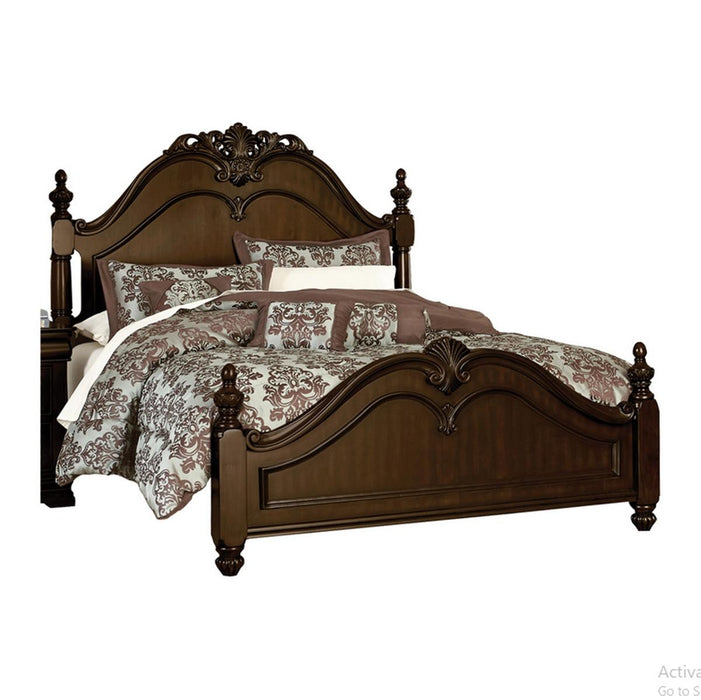Mont Belvieu Queen Panel Bed in Dark Cherry 1869-1*