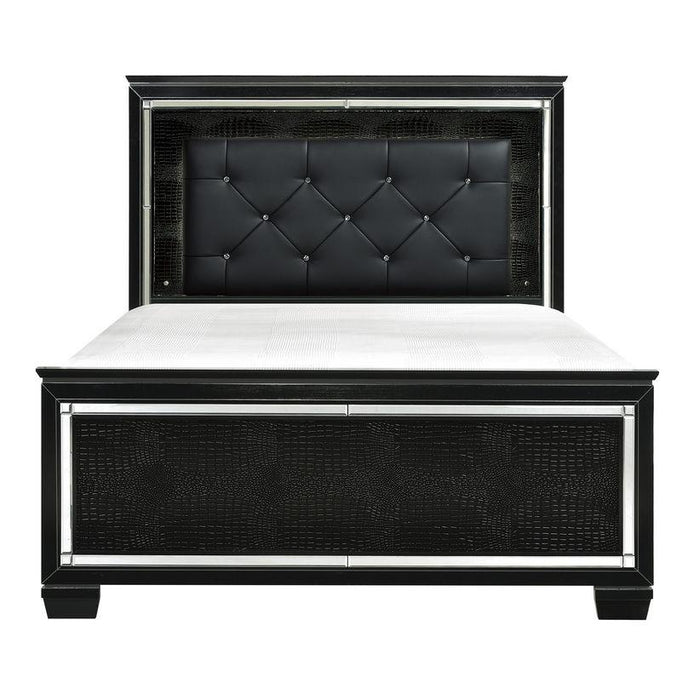 Allura King Panel Bed in Black 1916KBK-1EK*