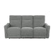 Homelegance Furniture Edition Power Double Lay Flat Reclining Sofa in Dove Grey 9804DV-3PWH image