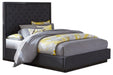 Homelegance Larchmont King Upholstered Platform Bed in Charcoal 5424K-1EK* image