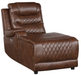 Homelegance Furniture Putnam Power Left Side Reclining Chaise with USB Port in Brown 9405BR-LCPW image