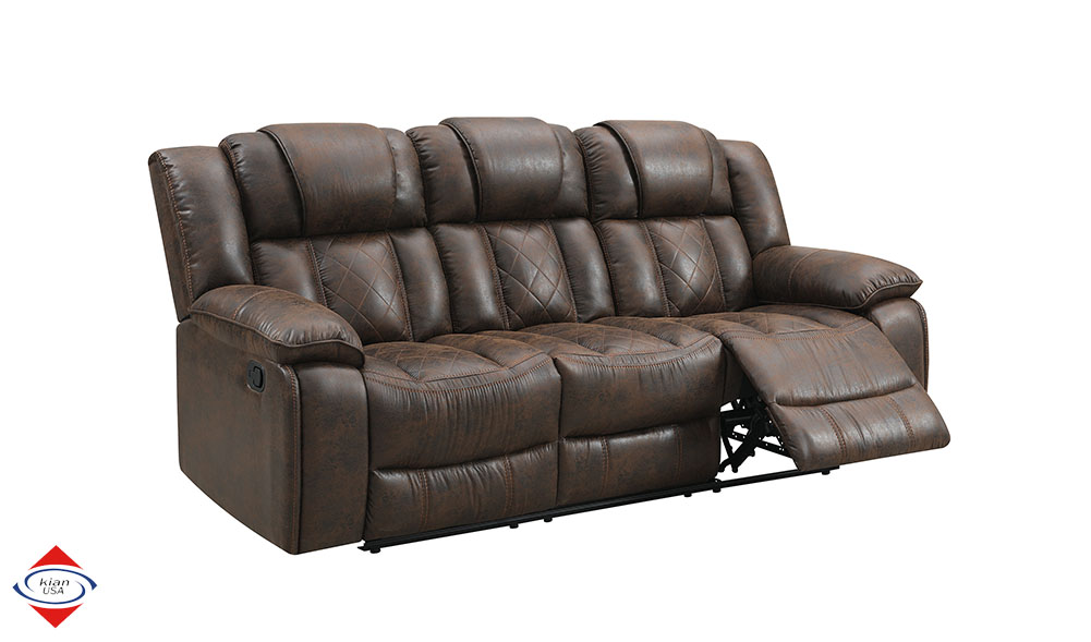 CHOCOLATE RECLINING SOFA AND LOVE SEAT SET