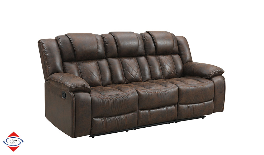 CHOCOLATE RECLINING SOFA AND LOVE SEAT SET