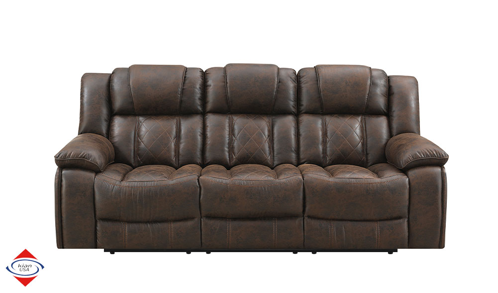 CHOCOLATE RECLINING SOFA AND LOVE SEAT SET