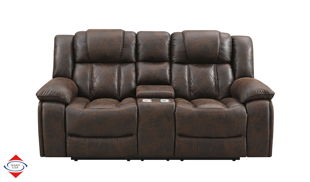 CHOCOLATE RECLINING SOFA AND LOVE SEAT SET