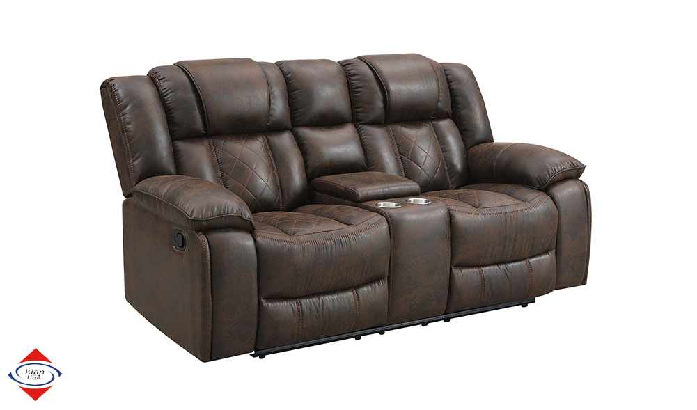 CHOCOLATE RECLINING SOFA AND LOVE SEAT SET