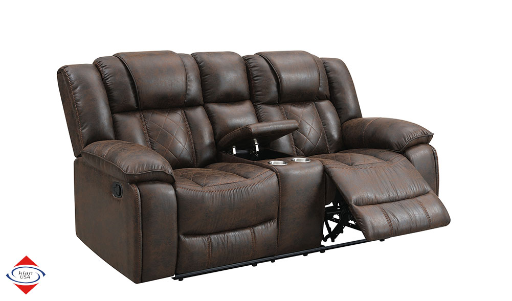 CHOCOLATE RECLINING SOFA AND LOVE SEAT SET