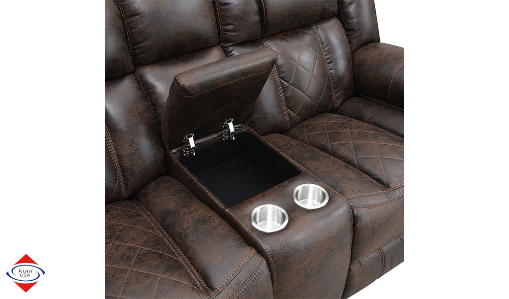 CHOCOLATE RECLINING SOFA AND LOVE SEAT SET