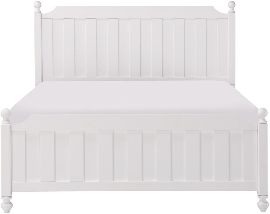 WHITE MODERN FARM HOUSE FULL SIZE BED FRAME - CLEARANCE