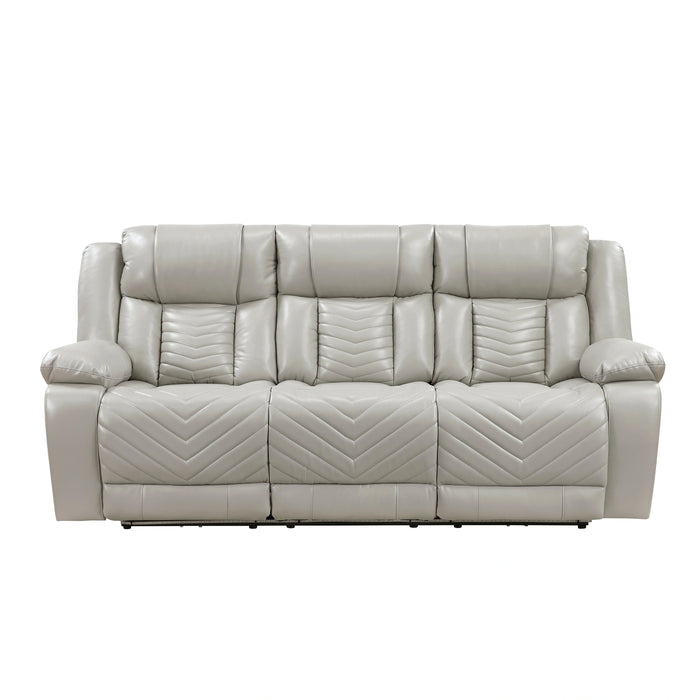 Huron Power Double Reclining Sofa With Center Drop-Down Cup Holders