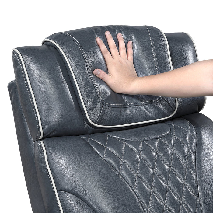 Apex Power Double Reclining Sofa With Center Drop-Down Cup Holders