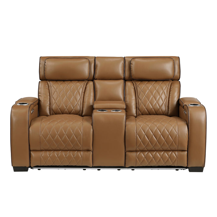 Fairway Power Double Reclining Love Seat With Center Console