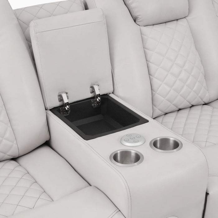 Radiant Pw D. Recln Loveseat W/ Console