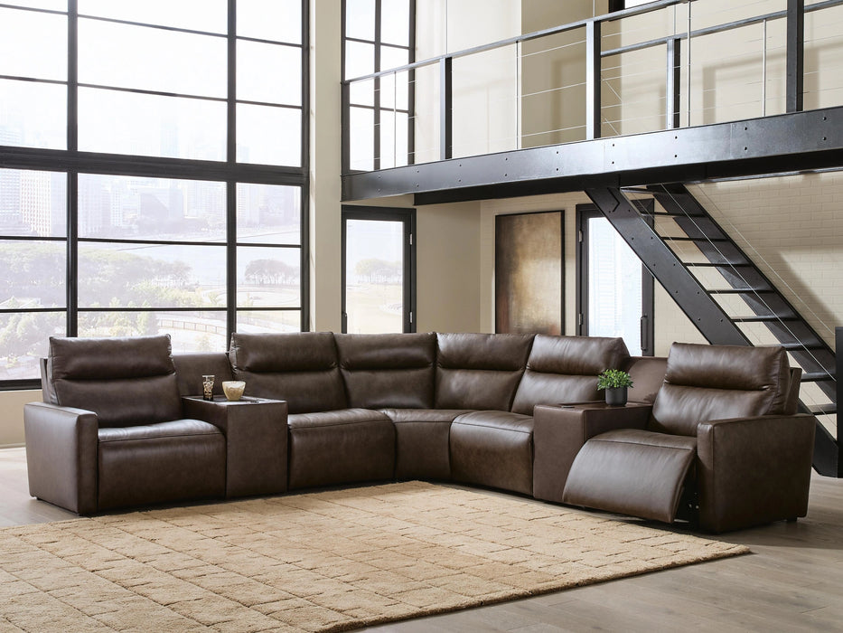 ModZ Power Reclining Sectional with Audio Consoles